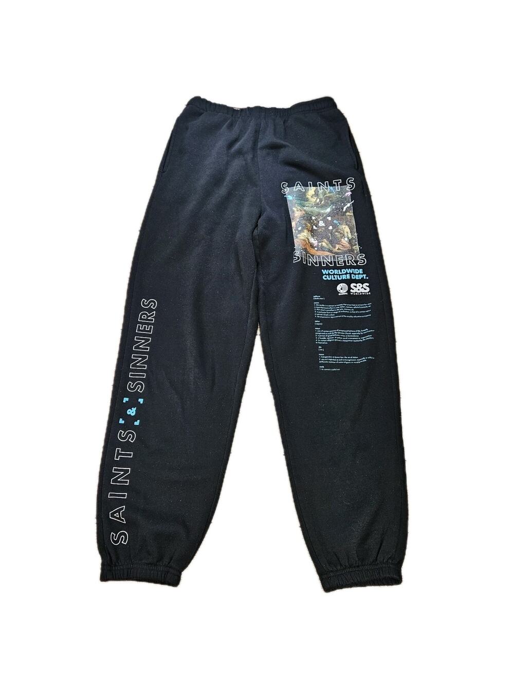 Rue 21 Men’s Medium Black Joggers Sinners And Saints Comfortable Sweat Pants
